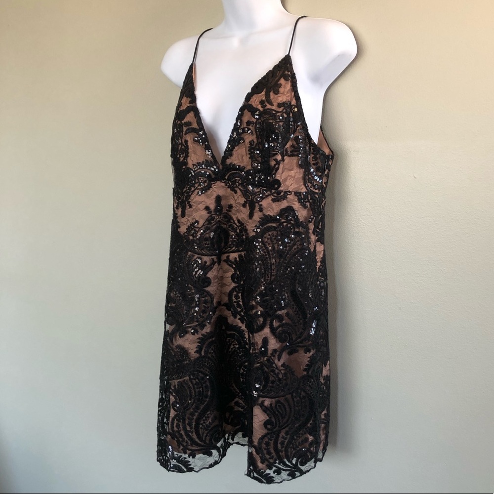 Free People Night Shimmers Sequin Mini Dress NWT - Picture 6 of 9